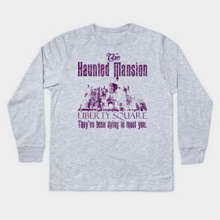 Haunted Mansion - Magic Kingdom - Purple Kids Long Sleeve T-Shirt